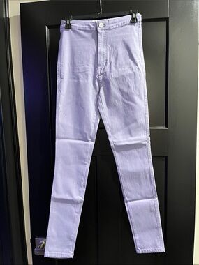 SWANK Lilac High-Rise Skinny Jeans